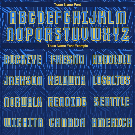 Uniform-Trikot Sublimation Royal-Gold Custom Navy Fußball