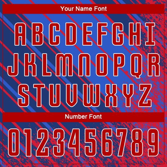 Benutzerdefinierte Fußball Rot-Weiß Sublimation Uniform Trikot Royal