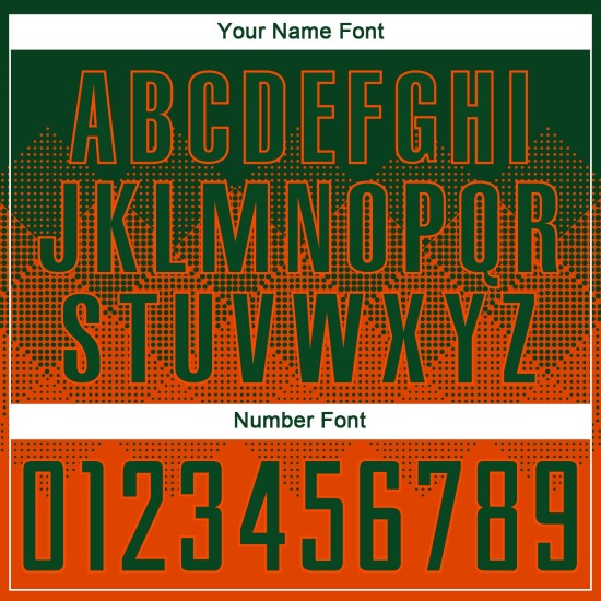 Benutzerdefinierte Fußball Sublimation Uniform Orange Jersey Grün