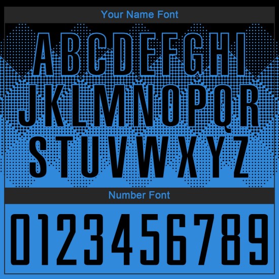 Benutzerdefinierte Sublimation Schwarz Fußball Pulver Jersey Uniform Blau