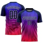 Jersey Navy-Hot Pink Fußball Custom Royal Uniform Sublimation