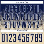 Cremefarbenes Trikot Sublimation Marineblau-Weiß Uniform Fußball Custom