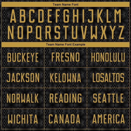 Uniform Geometrische Fußball Sublimation Schwarz Benutzerdefinierte Formen Jersey Altgold