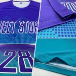 Uniform Lila-Weiß Custom Jersey Sublimation Teal Fußball