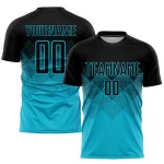 Lakes Jersey Blau Uniform Sublimation Fußball Custom Schwarz
