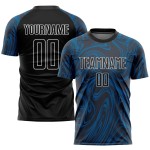Benutzerdefinierte Uniform Schwarz-Weiß Jersey Royal Sublimation Fußball