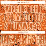 Uniform Jersey Orange Custom Bay Afrikanische Muster Sublimation Fußball Orange-Schwarz