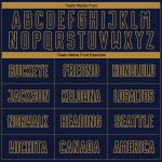 Sublimation Gold Nadelstreifen Navy Fußball Verblassen Uniform Jersey Custom Old Fashion