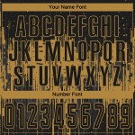 Sublimation Fußball Gold Jersey Schwarz Custom Uniform Alt