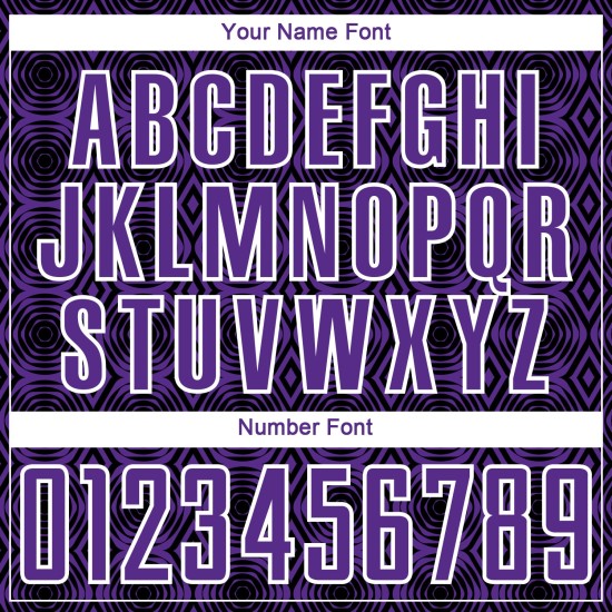 Uniform Jersey Lila Fußball Formen Benutzerdefinierte Geometrische Schwarz-Weiß Sublimation