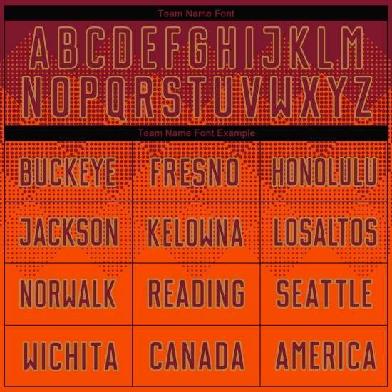 Uniform Gold Sublimation Jersey Fußball Orange Custom Crimson-Old