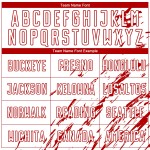 Trikot Rot Fußball Uniform Sublimation Weiß Custom