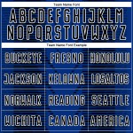 Benutzerdefinierte Blau US Navy Schwarz-Weiß Sublimation Jersey Linien Fußballuniform