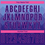 Benutzerdefinierte dunkle Uniform Lila-Rosa Hellblau Fußball Sublimation Jersey