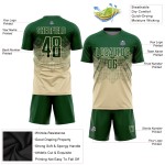 Sublimation Fußball Creme Grün Jersey Custom Uniform