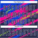 Fußball Figur Trikot Sublimation Custom Royal-Pink Uniform Navy