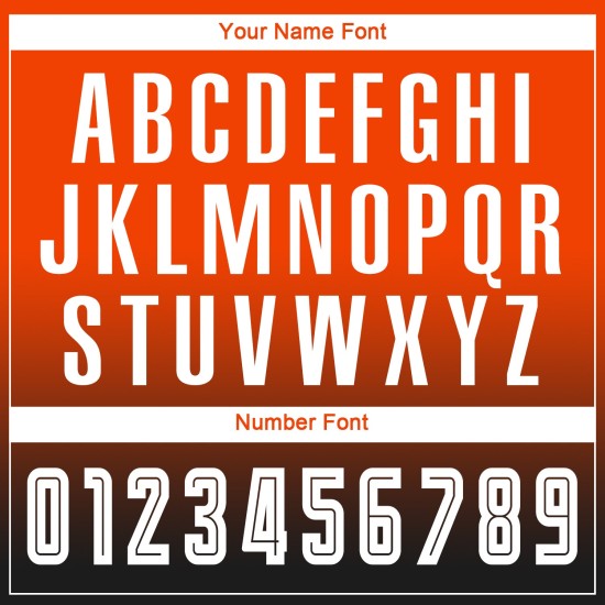 Uniform Sublimation Mode Lange Fußball Orange Weiß-Schwarz Custom Sleeve Jersey Verblassen