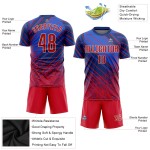Benutzerdefinierte Fußball Rot-Weiß Sublimation Uniform Trikot Royal