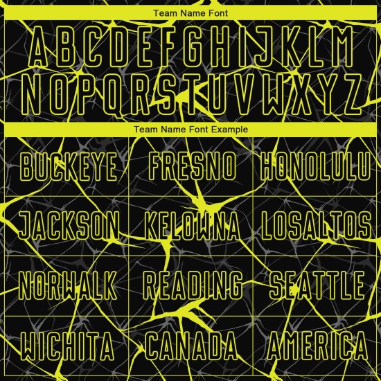 Gelbes Fußballuniform-Trikot, individuell, schwarz, Sublimation, Neon