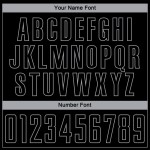 Schwarz Fashion Fade Sublimation Uniform Nadelstreifen Custom Jersey Grau Fußball