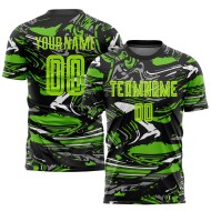Green Soccer Uniform Green-Aurora Sublimation Custom Neon Jersey Figure