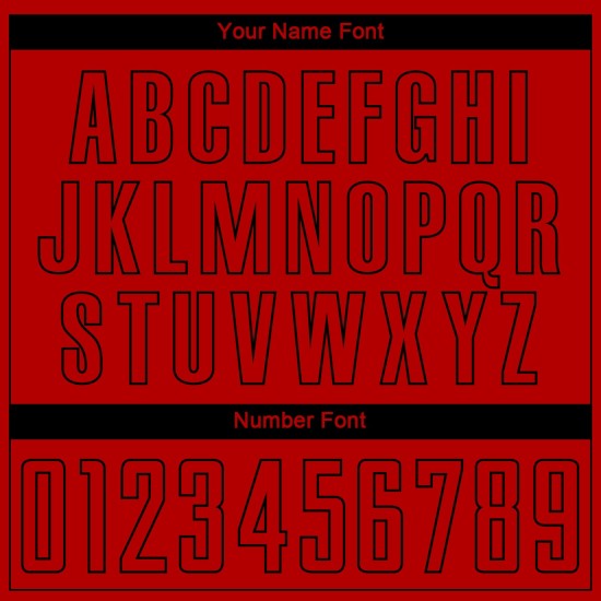 Rote Sublimation Custom Jersey Fußballuniform Schwarz