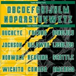 Grün Graffiti Schwarz-Gelb Benutzerdefinierte Uniform Sublimation Jersey Scratch Kelly Muster Fußball