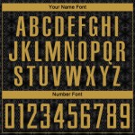 Uniform Geometrische Fußball Sublimation Schwarz Benutzerdefinierte Formen Jersey Altgold