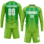 Jersey Neon Custom Uniform Grün Grün Fußball Weiß-Kelly Sublimation
