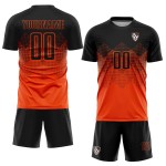 Spencer Soccer Orange Schwarz Jersey Square Custom Club Sublimation Gradient Uniform Form