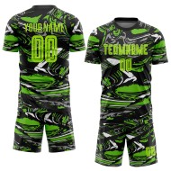 Green Soccer Uniform Green-Aurora Sublimation Custom Neon Jersey Figure Green Soccer Uniform Green-Aurora Sublimation Custom Neon Jersey Figure