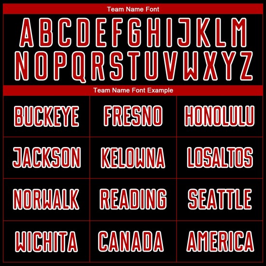 Benutzerdefinierte Uniform Rot-Weiß Trikot Schwarz Sublimation Fußball