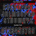 Royal-Red Sublimation Jersey Uniform Schwarz Fußball Schwarz Custom