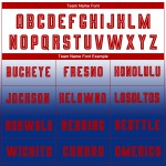 Jersey Langarm Fade Uniform Rot-Royal Custom Weiß Sublimation Fußball Mode