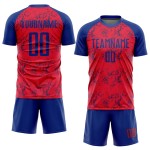 Fußballtrikot Uniform Custom Sublimation Royal Red