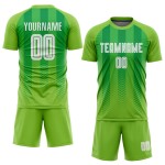 Jersey Neon Custom Uniform Grün Grün Fußball Weiß-Kelly Sublimation