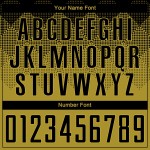 Jersey Custom Old Soccer Gold Uniform Sublimation Schwarz